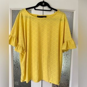 Flutter Sleeve Eyelet Top